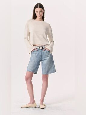 rag & bone Miramar Ponte Denim Shorts | McKenna Short | Size 24 | NWT